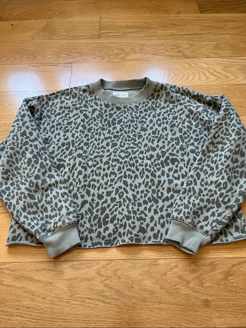 Green Crop Sweatshirt